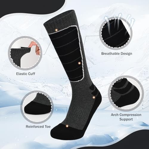 Compression Socks for Men Women 8-15mmHg Running Hiking Athletic Socks for Baseball Softball Football 3 Pairs4