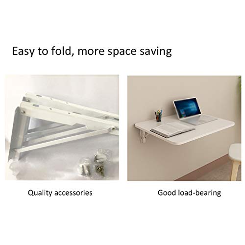 Tavolo Pieghevole a Parete con Accessori per Piccoli Appartamenti, Cucina, Sala da Pranzo, banco da Lavoro, scrivania consolle Invisibile per Computer, Design salvaspazio, 90x30 cm/35x12 pol
