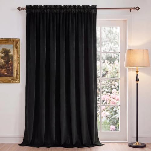 NICETOWN Extra Wide Black Room Divider, W100 x L96, 1 Panel