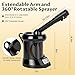 Facial Steamer Professional with More Steam for Deep Cleansing and Hydration, Face Steamer Featuring Extendable Arm, Steamer for Facial for Beauty, Spa and Home Use, Black