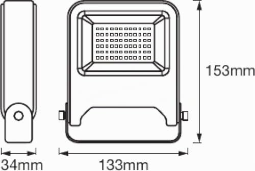 LEDVANCE LED Projecteurs, lampe pour l'extérieur, blanc chaud, 151,0 mm x 129,0 mm x 31,0 mm, ENDURA INONDATION gris foncé 4058075237940 (20w) de – vue 3