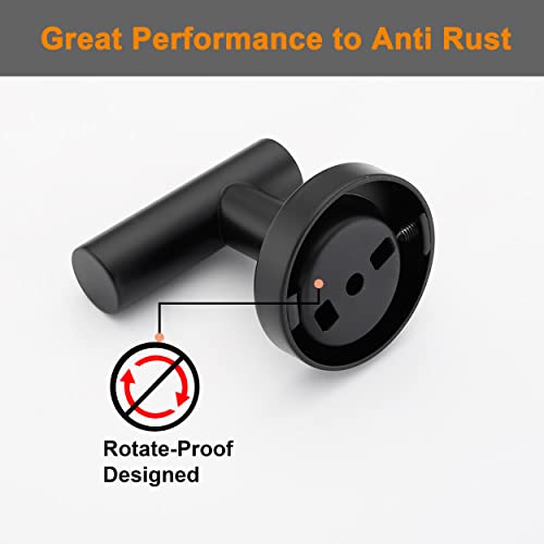 Nolimas Towel Coat Hook Matte Black SUS304 Stainless Steel Bathroom Clothes Cabinet Closet Sponges Robe Hook Wall Mounted Round Kitchen Heavy Duty Door Hanger 2 Packs - Thumbnail 4