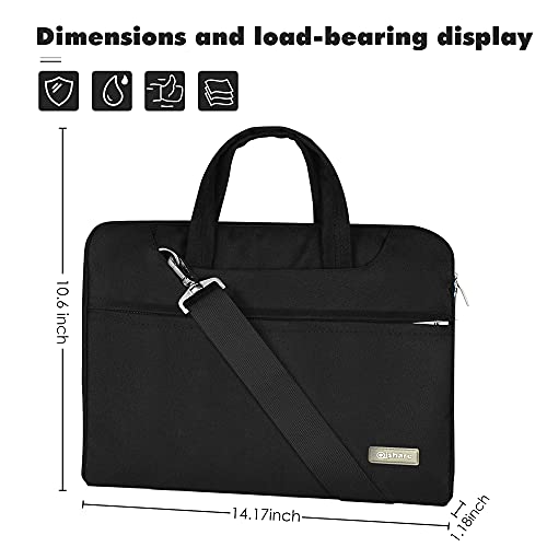 image for Qishare Laptop Case, Laptop Shoulder Bag, Multi-Functional Notebook Sl