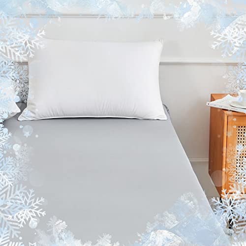 Ailemei Cooling Mattress Pad,Queen/Full Size Mattress Topper For Hot Sleepers,Deep Pockets Cooling Fitted Sheets For Bed,Summer Super Soft Mattress Protector With Bed Cooling System,60"X 80", Gray #TOP15