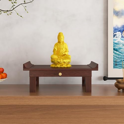 Support de statue Bouddha en bois massif sculpté style chinois - 7