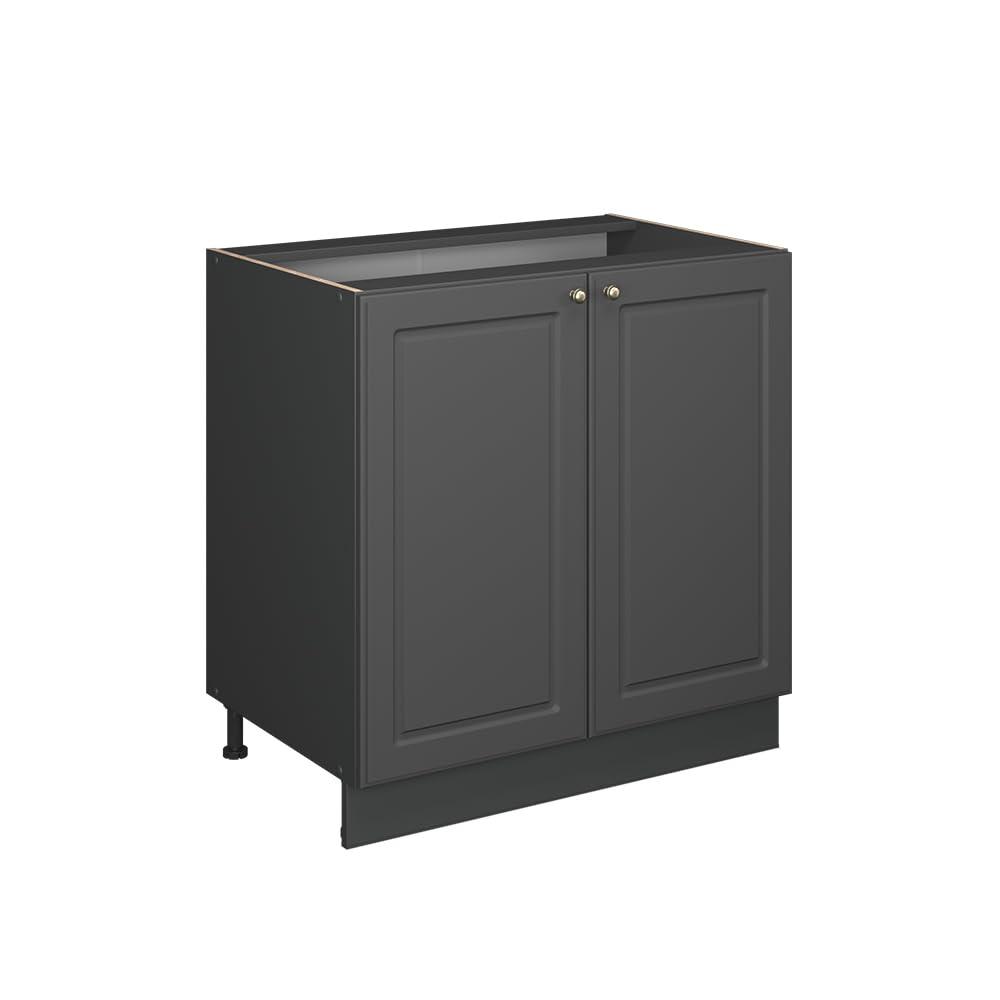 Vicco Sink base cabinet Fame-Line, Anthrazit-Gold Landhaus, 80 cm