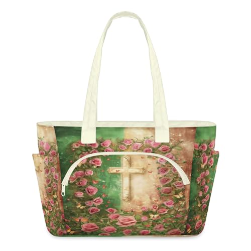 Sac fourre-tout femme matelassé Rose Art : grand sac à main léger voyage