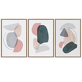 signwin 3 Piece Framed Canvas Wall Art Color...