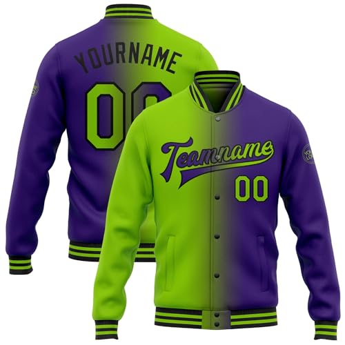 Custom Letterman Jacket, Custom Varsity Jacket, Purple Varsity Jacket, Custom Purple Black-Cream Bomber