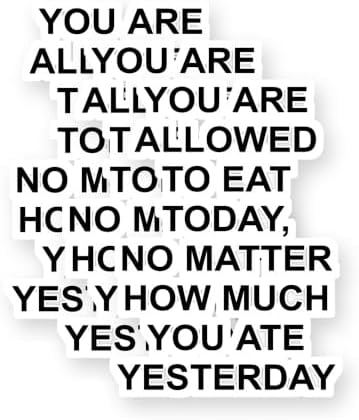 You are Allowed to Eat Today, No Matter Vinyl Stickers 3 Pack 3 Inch image 5