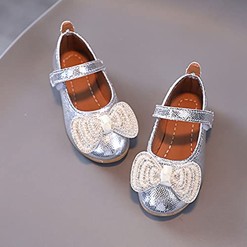 EnJoCho Casual Shoes for Baby Summer And Autumn Fashion Girls Casual Shoes Solid Color Bow Pearl Hook Loop Flat Shoes4