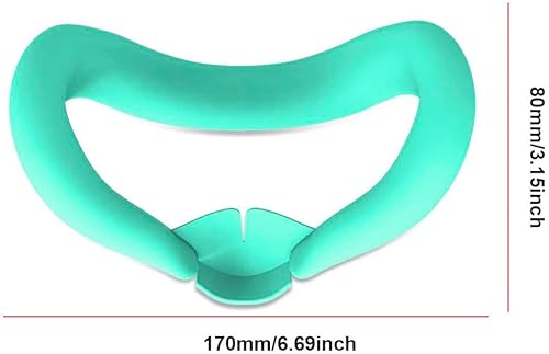 Miniatura 6 de AZURAOKEY VR Face Cover Compatible with Meta Quest 3, Silicone VR Face Cover Lightproof Mask Face Cushion Sweatproof Face Cover Pad Washable