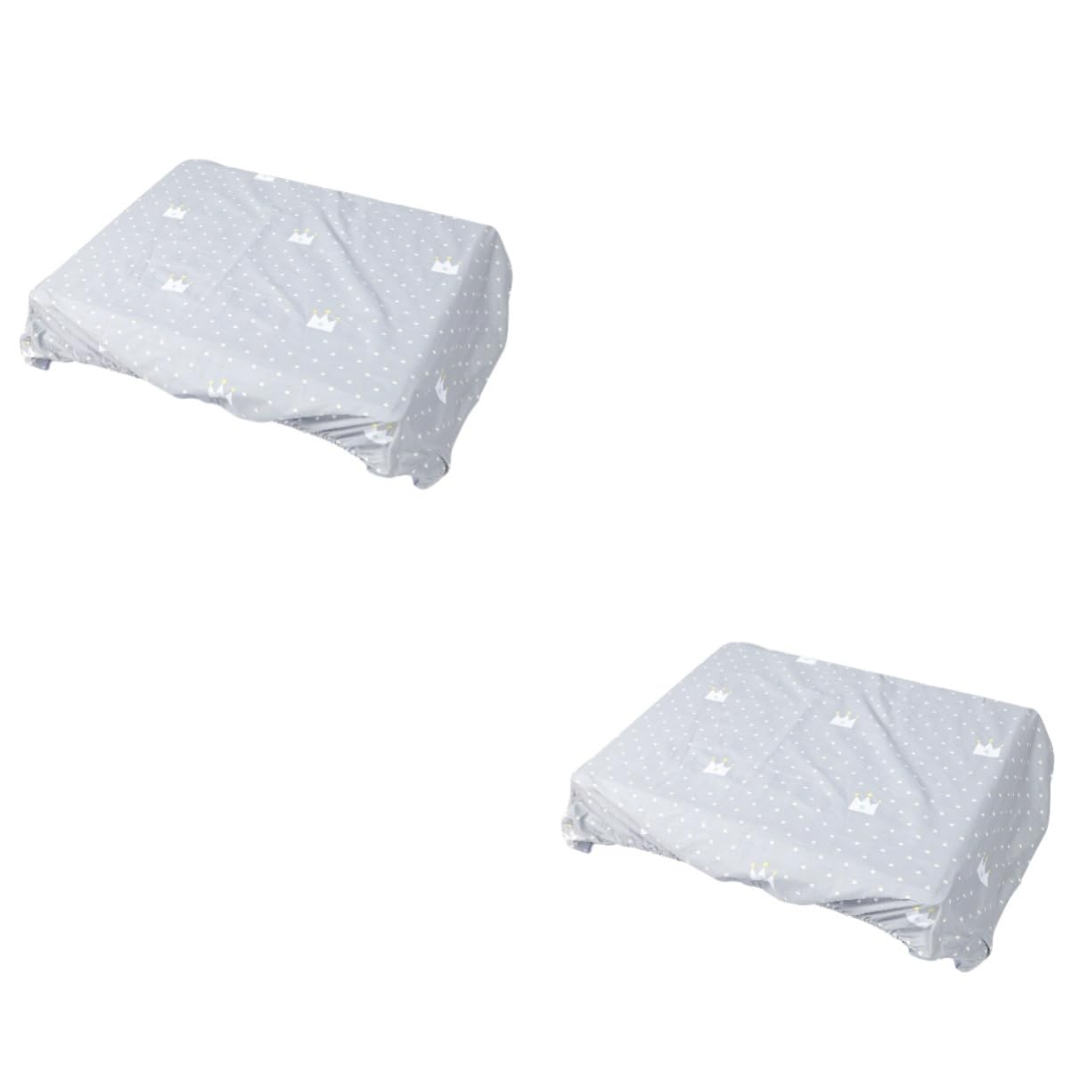 Drap housse lit crèche couronne en lot de 2 pièces pour filles et garçons