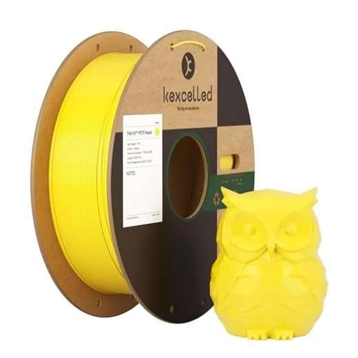 kexcelled Rapid PETG Filament 1.75mm Yellow PETG High Speed Up to 400mm/s 3D Printer Filament 1kg,Highly Fluid Fast Printing,Fit Most FDM Printers