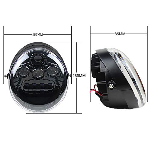 Led Protector Vrod Headlight Fit For Motorcycle Vrsc Vrsca Vrscaw Vrscb Vrscf Vrscse Vrscse2 Vrscr Vrscx Vrxse V-Rod V-Rod Muscle Screamin Eagle Cvo V-Rod Street Rod(Black) #TOP6