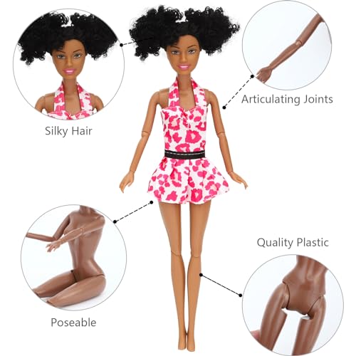 ONEST Set 5 Muñecas Afroamericanas 11.5 Pulgadas miniatura 2