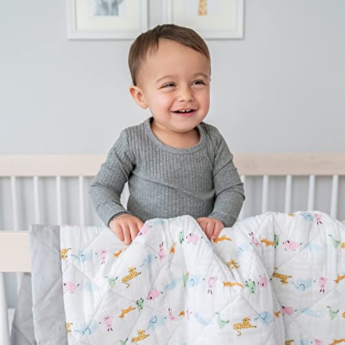 Aden + Anais Essentials 3-Piece Crib Bedding Set, Baby Bedding Bundle, Cotton Blanket, Crib Sheet, Crib Skirt, Alphabet Animals #TOP3