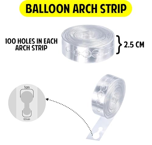 Image of Partycat Balloon Decoration Kit with Manual Air Pump, Arch Strip & Glue Dots - Quick Inflation for Latex & Foil Balloons, Perfect for Birthday, Wedding, Party Decor