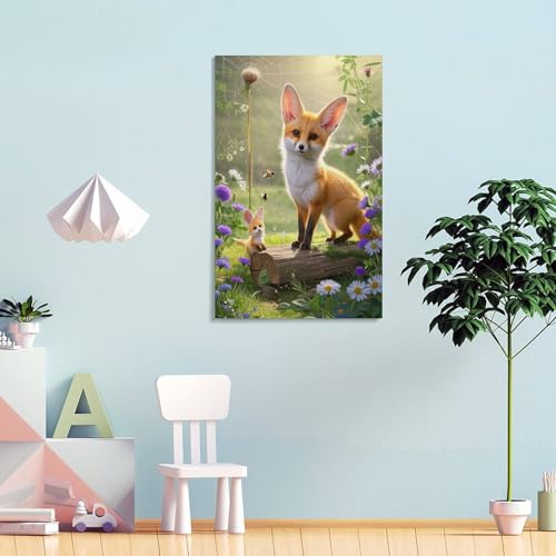 Decoration murale fennec format 30x45cm pour habiller un mur vide - 4