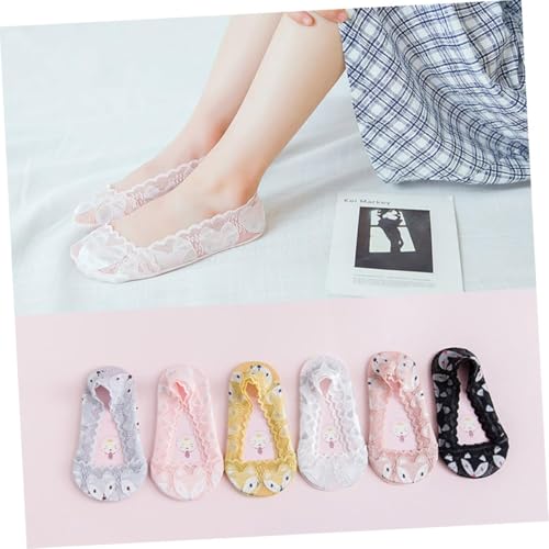 3pairs Slip Girls Ankle Socks Low Cut Invisible Socks Girl Skid-resistant Comfortable Material Random Color4