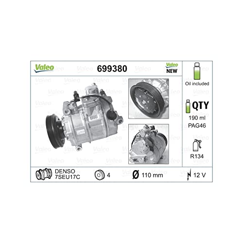 Valeo Compresor, Aire Acondicionado, Prellenado de Aceite, 699380