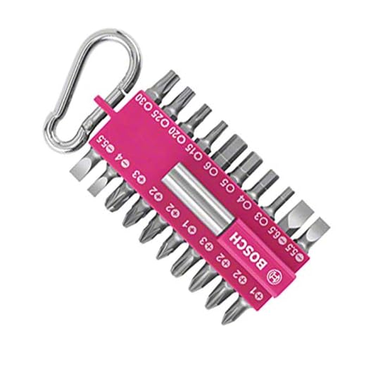 Bosch Set de puntas de 21 piezas Rosa (con soporte de puntas universal, mosquetón, accesorio para destornilladores eléctricos)