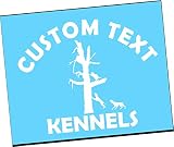 CUSTOM Dog KENNELS Vinyl DECAL Sticker Hunt Hunting Coon Deer Diesel Truck Car