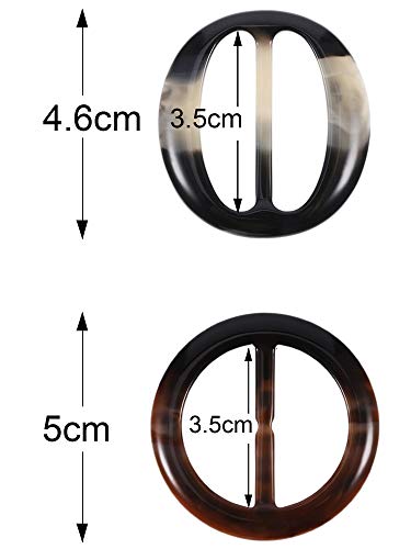 Boao 16 Pcs T Shirt Tie Clips for Women Clothing Scarf Rings Ties 2 Inches for Loose 80s Shirt Scarf Dress Clothes(Retro Style)2