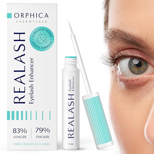 ORPHICA Realash Wimpernserum 3 ml - Wimpern Conditioner Serum für Wimpernstärkung Wimpernverdichtung und Wimpernverlängerung Wimpernpflege-Produkt - Präparat zum Stimulieren des Wimpernwachstums