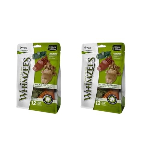 Whimzees 24 Count Medium Alligator Chews, Gluten Free Natural Dog Treats2