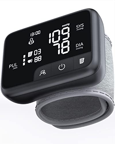 New 2023 Wrist Blood Pressure Machine With Voice, Blood Pressure Monitor Has Large Lcd Display - Digital Automatic Blood Pressure Wrist Cuff With Batteries And Carrying Case Included #TOP24