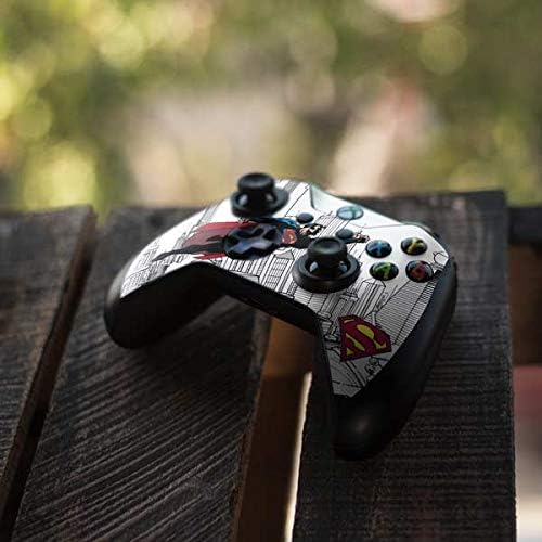 Skinit Decal Gaming Skin Compatible with Xbox One S Controller - Officially Licensed DC Comics Superman Flying Over City Pose Design