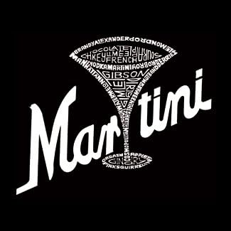 Miniatura 2 de LA POP ART Delantal de arte de la palabra - Tipos de arte de la palabra Martini