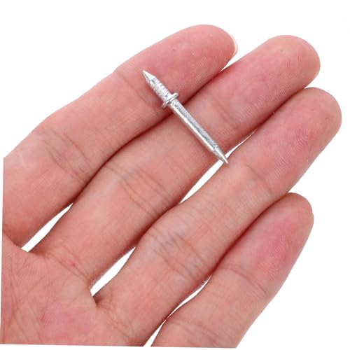 OSALADI 200pcs Clavos de Doble Cabeza, Clavos para Molduras sin Marcas, Clavos de Doble Punta para Madera miniatura 2