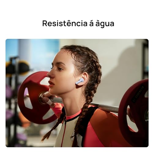 Fone de ouvido sem fio bluetooth TWS, FreeBuds HUAWEI 5i, branco, até 28 horas de reprodução, cancel