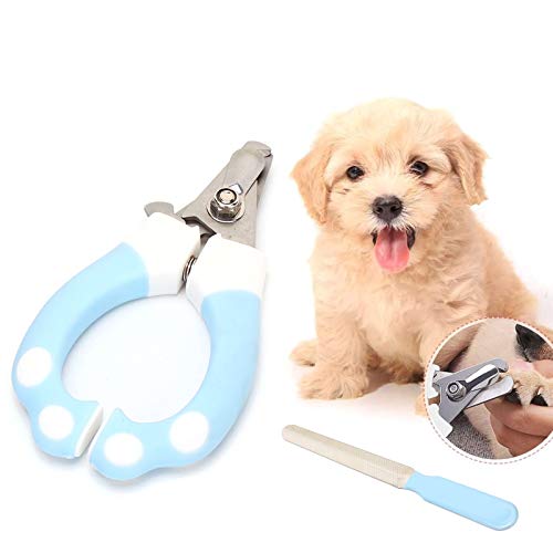 最安値 Urlife ペット用爪切り ネイルトリマー 爪切り 猫用 犬用 ネイルケアー ヤスリ付き 滑らないハンドル 取り扱い簡単 水色の価格比較
