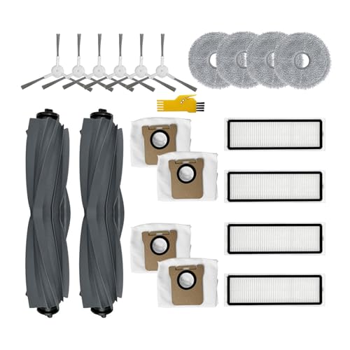 Laimaiou Accesorios para Xiaomi Robot Vacuum X20+ dreame L10s Ultra L10s Pro L10 Ultra L10s Robot Aspirador 20 Paquetes 2 Cepillos Principales, 4 Filtros, 6 Cepillos Laterales, 4 Paños, 4 Bolsas