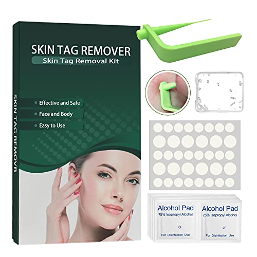 Skin Tag Removal Products Kit, Mushroom Cookies Tag Away Skin Tag Remover Tool Device With 36 Pcs Smooth Results Repair Patches To Remove (2mm To 6mm) Sized For Face, Neck And Body,Safe And Painless