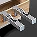 Fivalo Drawer Front Installation Clamps, One-Click Lock, Durable 2-In-1 Cabinet Drawer Mounting Jig, Universal Adjustable Press Type Stainless Steel Cabinet Tools Clamp (2*clamps)