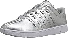 Silver/White Leather