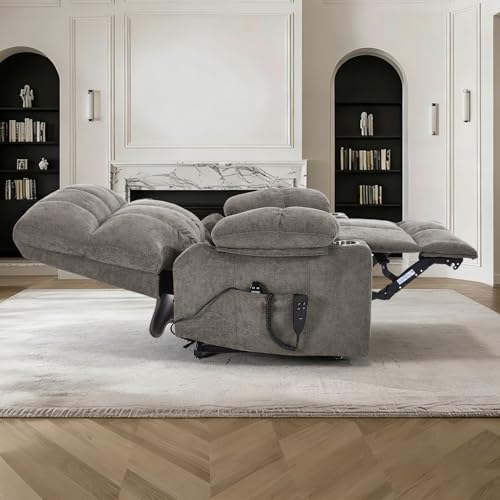 Sillón Plegable Chenille Gris miniatura 2