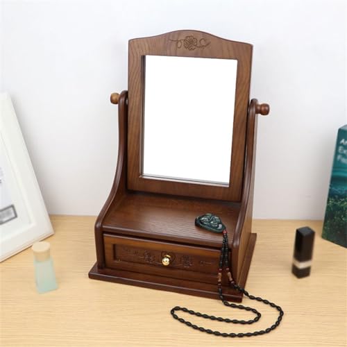 Espejo de tocador LJHFG63KUYT de madera, gran organizador vintage de lujo para maquillaje de hogar 8