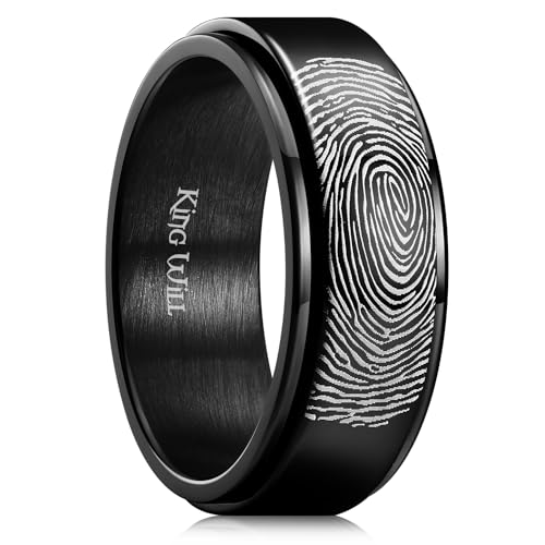 King Will Men Stainless Steel Rings 8mm Size 11