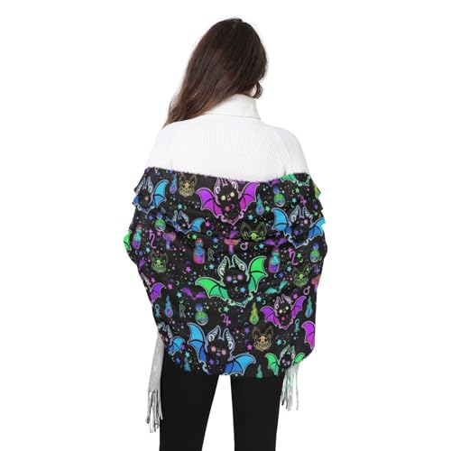 Women's Scarf Shawl Cashmere Feel Scarves Fashion Soft Winter Warm Large Scarf with Tassel3