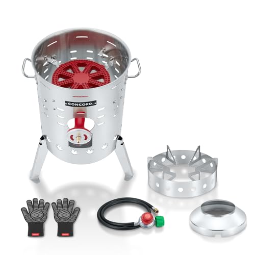 Concord Stainless Steel El Grande Comal Stove. 220,000 BTU Single Propane Outdoor Burner (El Grande Stove)