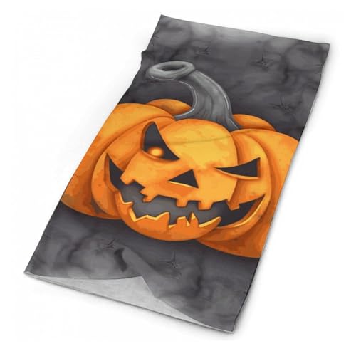 Neck Gaiter cortaviento, máscara facial transpirable, cubierta facial de calabaza para Halloween, cubre rostro para sol, máscara antipolvo, pasamontañas, bandana, accesorio para cabeza para mujer y hombre, ideal para senderismo y pesca