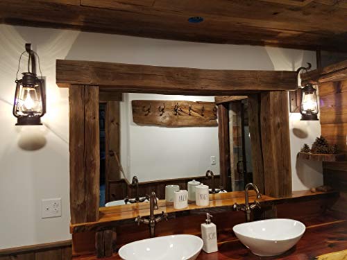 Muskoka Lifestyle Products Set Of Lantern Wall Sconce Large Hurricane Glass (Brown) 2 Pack #TOP1