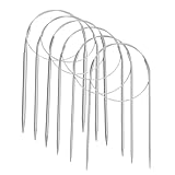6 aiguilles à tricoter circulaires en acier inoxydable,60 cm,2,5/3,0/3,5/4,0/4,5/5,0 mm,A...