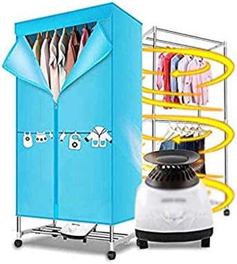 WSZJJ Small High Power 1000W Dryer Household Silent Folding Dryer Energy Saving Indoor Wet Laundry Warm Air Drying Wardrobe