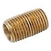 Anderson Metals Red Brass Pipe Fitting, Close Nipple, 1" NPT Male, 1-1/2" Length